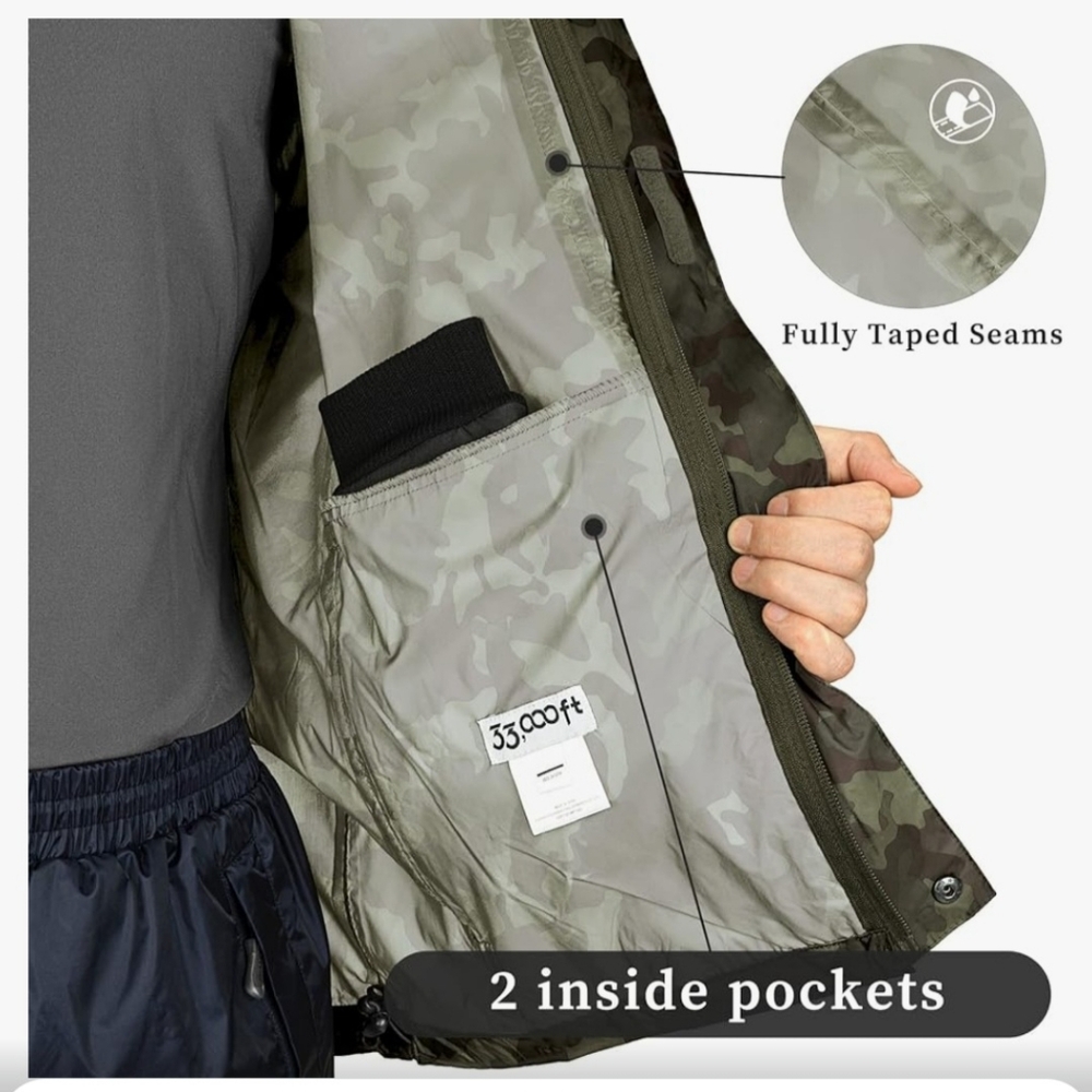 Men's Packable Rain Jacket - image 3
